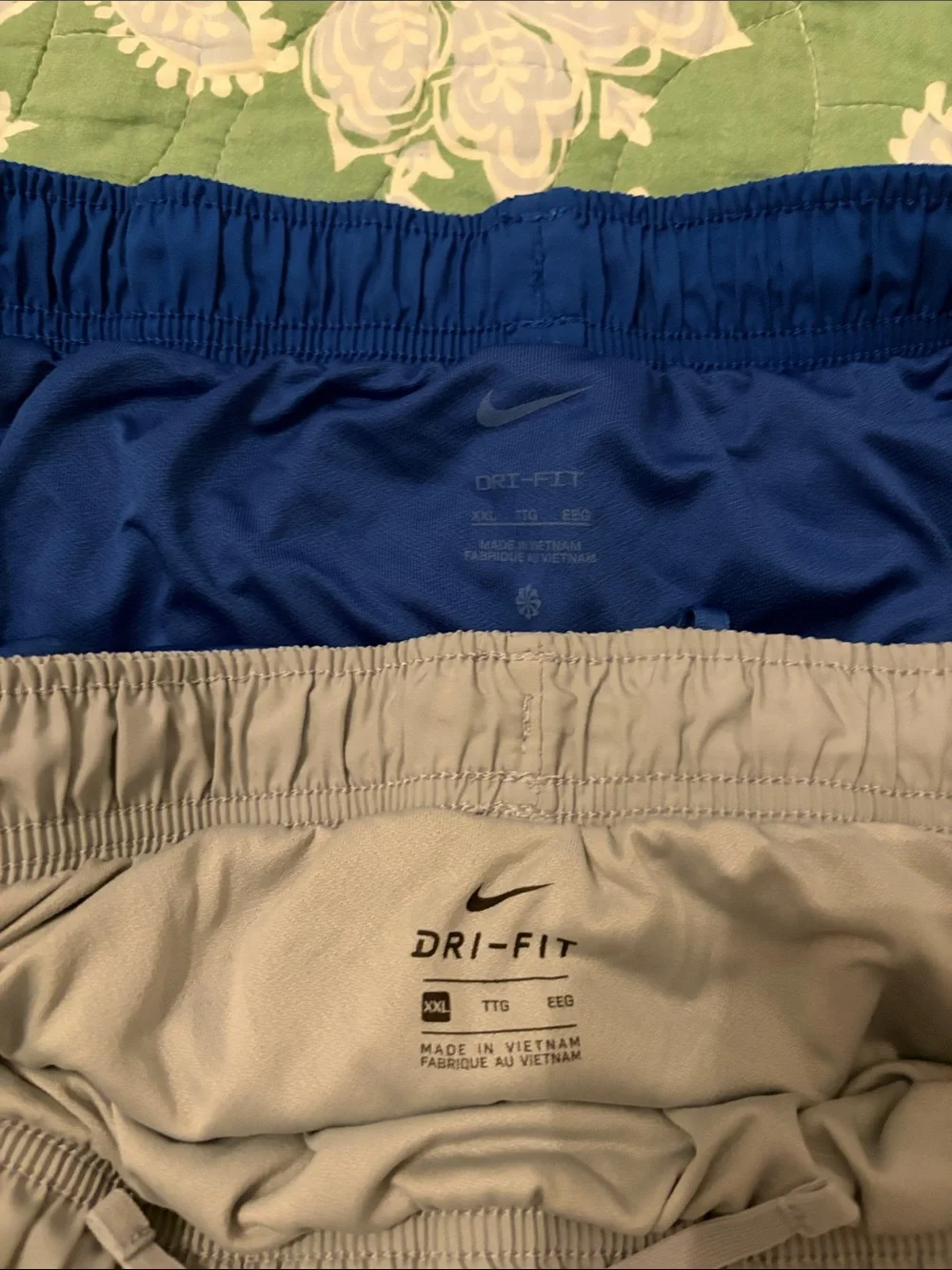 Nike Women's Royal Blue & Light Gray Athletic Shorts Set